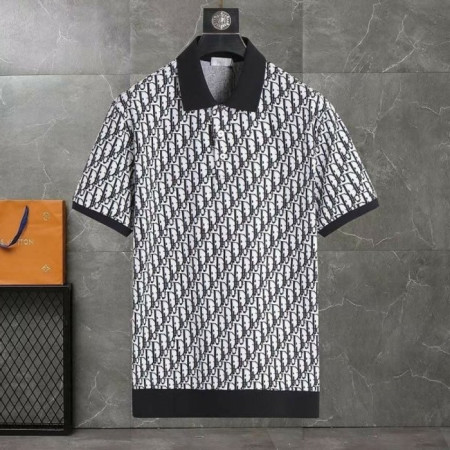 DI*R    남성 오블리크 반팔 폴로 셔츠