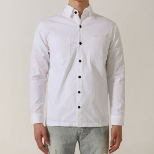 스톤 아일*드   가먼트다잉 컴파스로고 자수 포켓셔츠