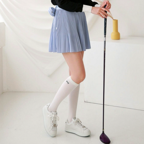 St ANDREWS 탈착 파우치 울밴드 플리츠 큐롯 스커트