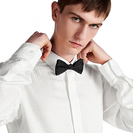 DIOR 다이아몬드 쟈카드 실크블랜드 셔츠