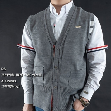 THOM BROW*E   프리미엄 절개 사선 베스트