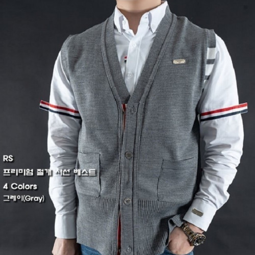 THOM BROW*E   프리미엄 절개 사선 베스트