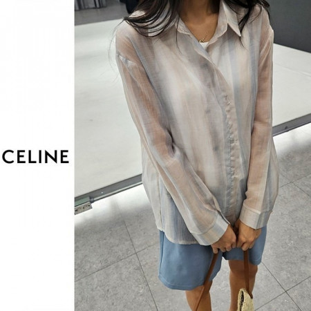 CELI*E   그라데이션 시스루 셔츠