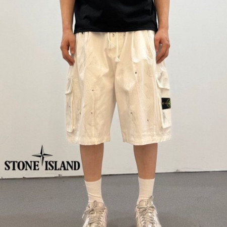 스톤 아일*드   더티 투턱 버뮤다 팬츠