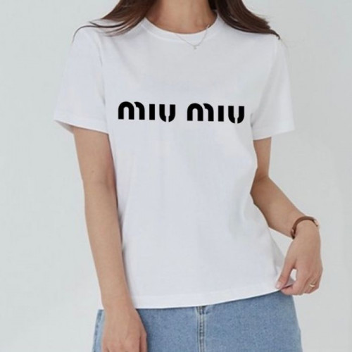 미우 MIUMIU 로고 반팔티셔츠