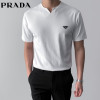 PRA*A   분또 V넥 반팔티셔츠