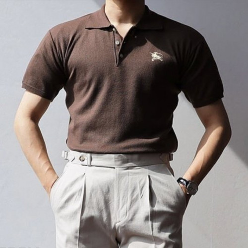 버*리  기사자수 모티프 카라 반팔니트