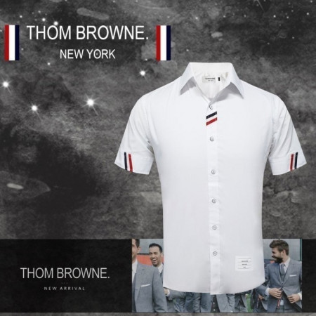 톰브*운   다이애그널 포인트 반팔셔츠