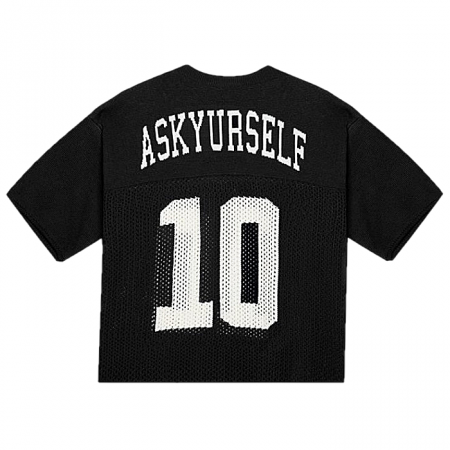 ASKYURSELF 크로셰넘버 니티드 티셔츠