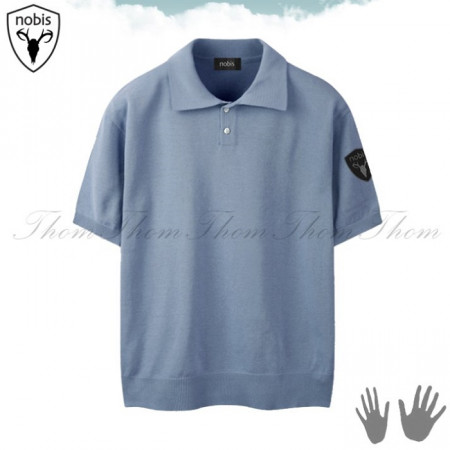 노*스   뉴 린넨 카라 반팔 니트