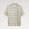 LOUIS VUITTON 모노그램 프린티드 쇼트 슬리브드 셔츠