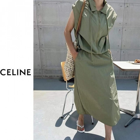 CELI*E   바스락조끼 스커트세트