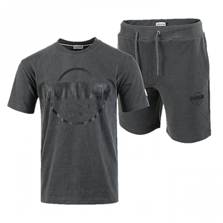 MONCLER 피그먼트 블랙 나염 반팔 & 반바지 셋업 SET