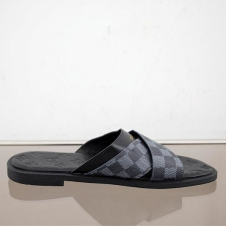 루이*통   다미에 크로스 샌들 슬리퍼