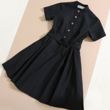 DI*R   차이나 별 버튼 원피스