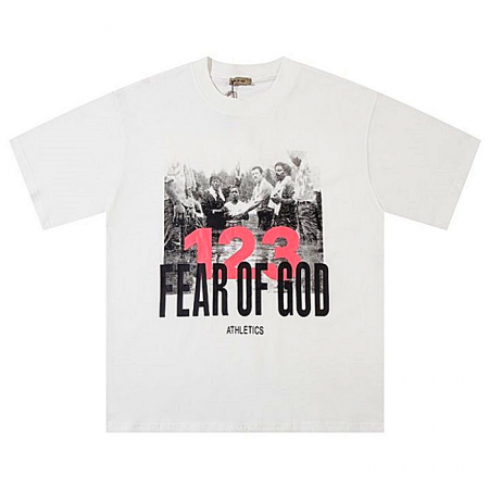 FEAR OF GOD 킵러닝 로고 티셔츠