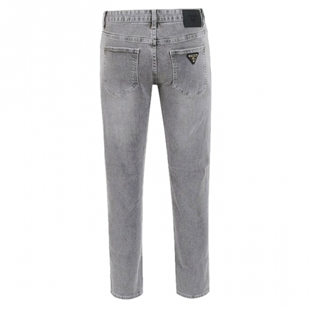 PRADA 그레이 워싱 슬림일자 스판 팬츠