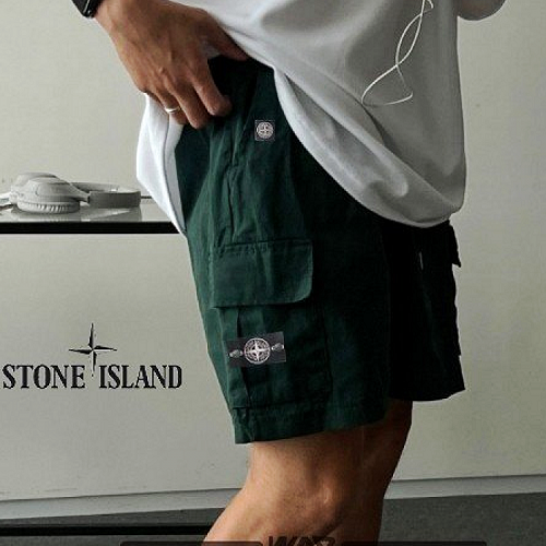 스톤아일*드 STONE ISLAND 4-워싱 카고 반바지