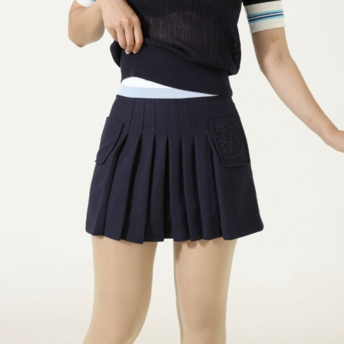 지*어   우먼  엘라스틱 밴드 플리츠 스커트