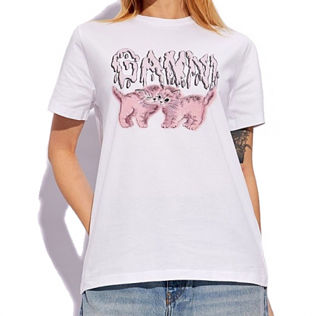 가니 GANNI 베이비 캣 티셔츠