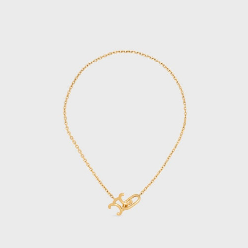 CELINE 트리옹프 락 목걸이 - 골드 피니시 브라스