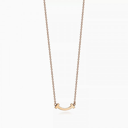 TIFFANY & CO. Tiffany T 스마일 펜던트 미니 - 로즈골드