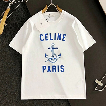 CELINE 앵커 닷 반팔 티셔츠