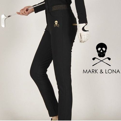 마크앤로나 여성 골드밴드 기모 바지