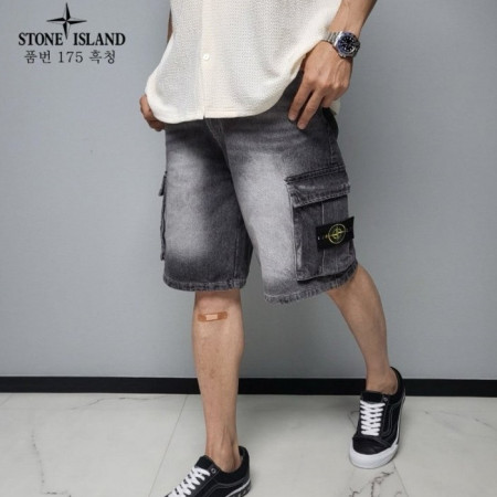 스톤 아일*드   와이드 와펜 카고 버뮤다 팬츠
