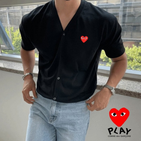 꼼데가*송   18782_CD 레드와펜 반팔 가디건