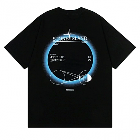 스톤아일*드   일식 후광 코튼 저지 반팔티셔츠 (남여공용)
