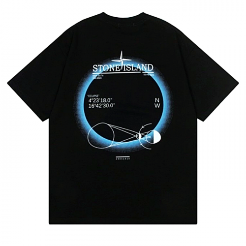 스톤아일*드   일식 후광 코튼 저지 반팔티셔츠 (남여공용)