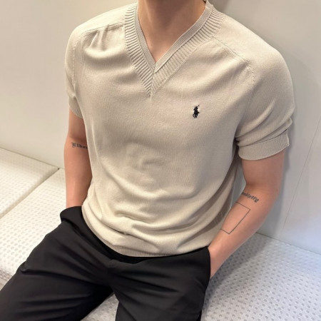 POLO 랄프*렌   머슬핏 브이넥 반팔니트