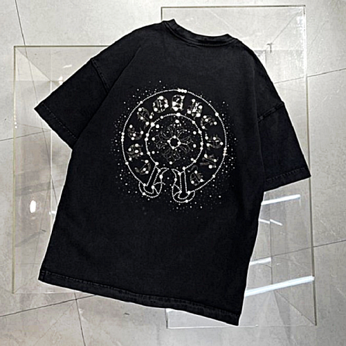 크롬*츠 Chrome hearts 스틸로고 워싱 티셔츠