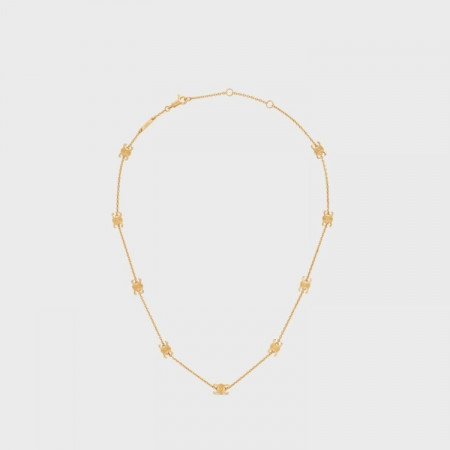 CELINE 트리옹프 미니 목걸이 - 골드