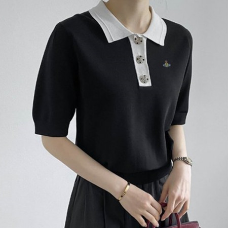 비비안 웨스트*드   셔링소매 반팔