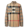 BURBERRY 패치워크 빈티지 체크 코튼 셔츠