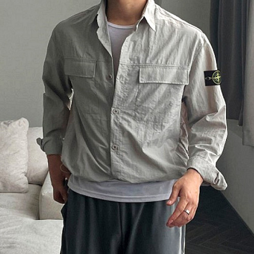 스톤 STONE ISLAND 페이드 셔츠 자켓