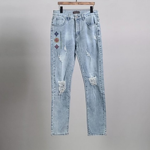 루이*통   멀티모노 프린팅 워싱 청바지