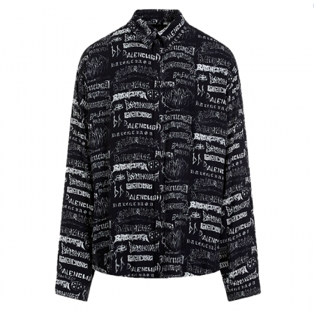 발렌시*가 BALENCIAGA 리피트 로고 셔츠