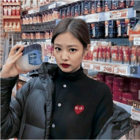 꼼데가*송 라운드 (제니.수지) 가디건 - 블랙