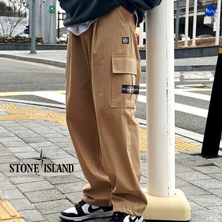 스톤아일*드 STONE ISLAND 면트윌 포켓 팬츠