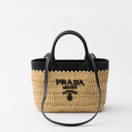 PRADA 미니 라피아 토트백