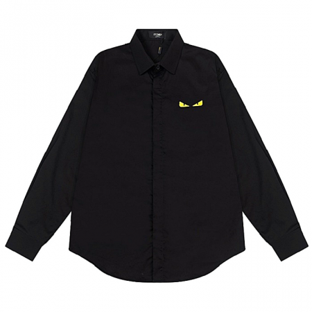 FENDI 시그니처 로고 코튼 셔츠