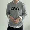 A.P.C 로고 벨벳 맨투맨