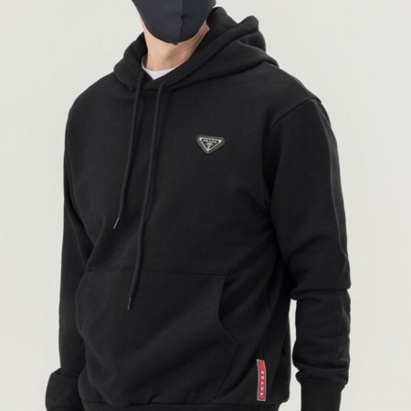 PRA*A   트라이앵글 장식 후드티