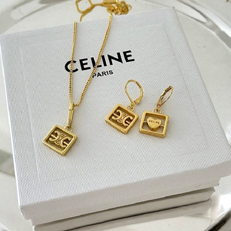 CELINE 셀린 트리오페 목걸이 & 귀걸이