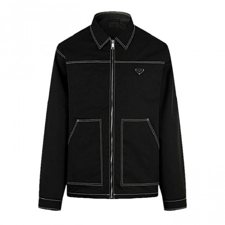 PRADA 테크니컬스티치 블루종 자켓