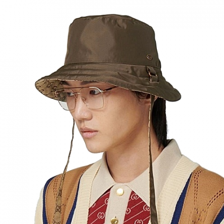 구* GUCCI 캔버스 리버서블 GG 버킷햇