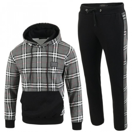 BURBER*Y   24FW 전판 체크 후드 트레이닝 셋트